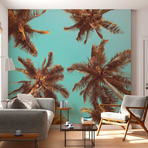 Coconut Palm Trees Wallpaper - Picture 1 of 9